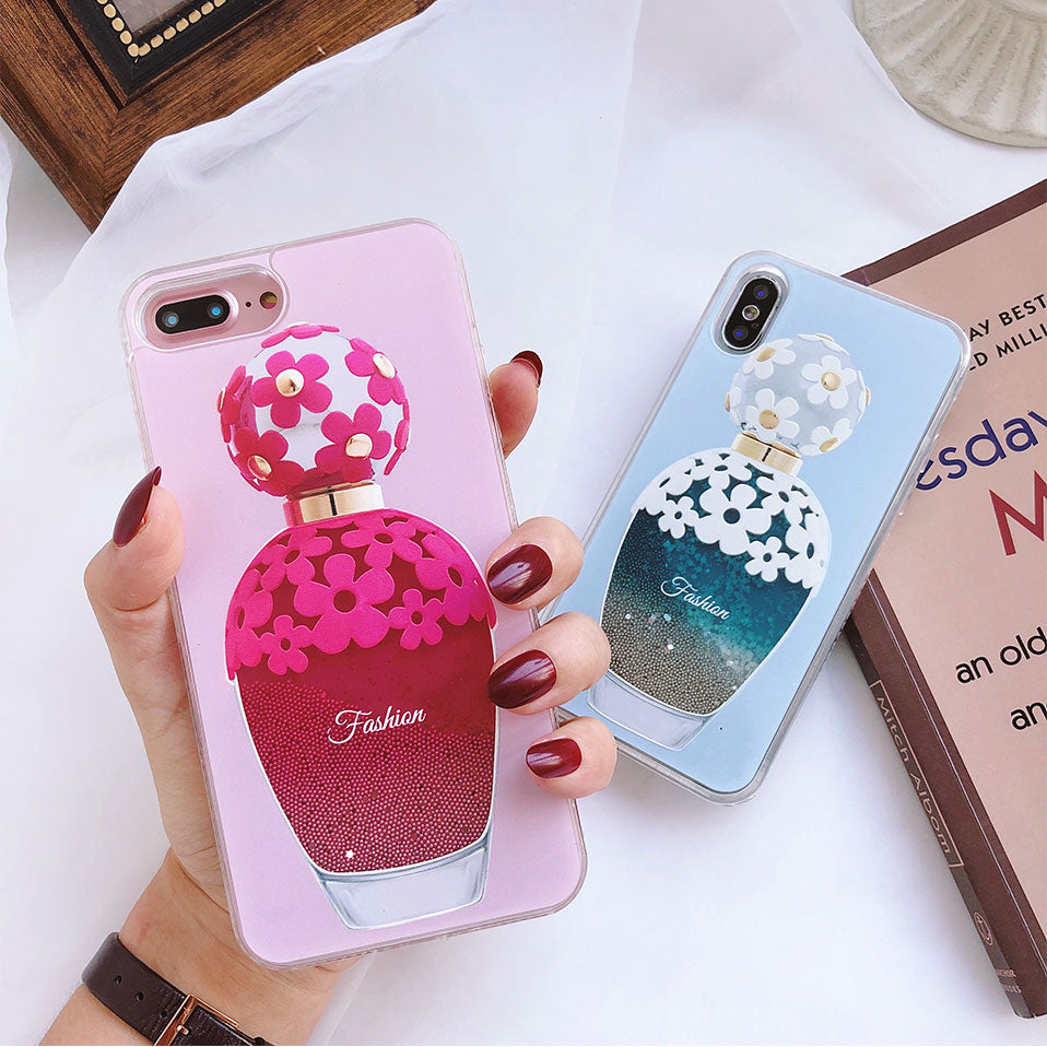 Liquid Quicksand Phone Case For Iphone 6 6s Plus Fashion Cute Perfume Western Cases