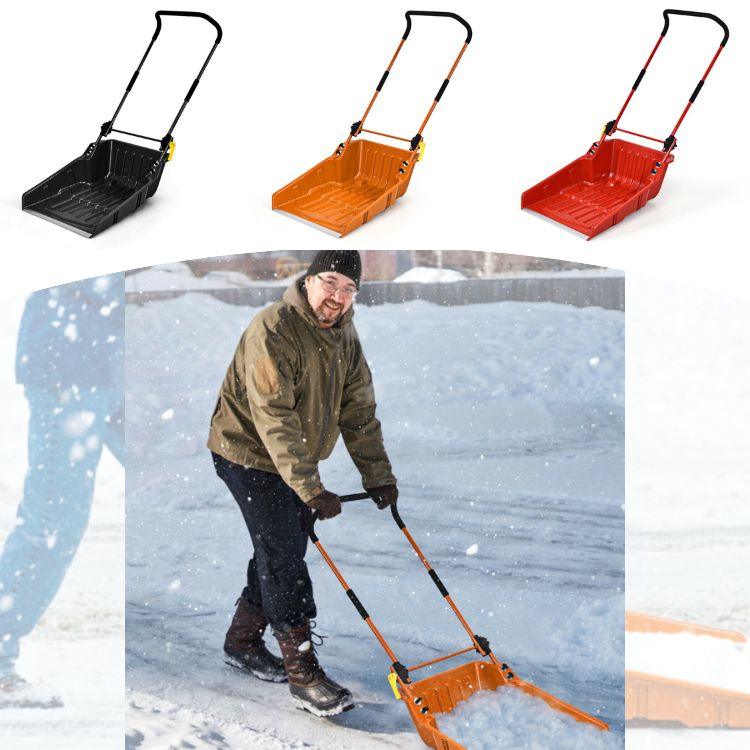26 Inch Large Capacity Snow Scoop with Wheels