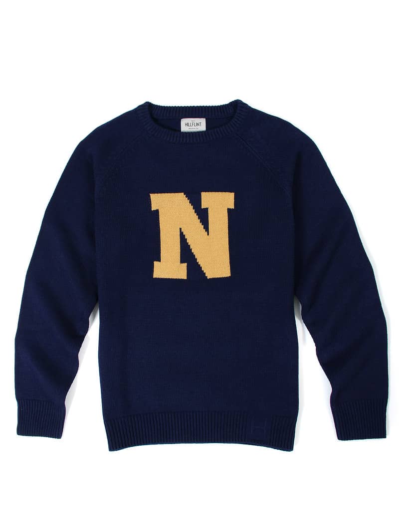 Navy Letter Sweater – Hillflint
