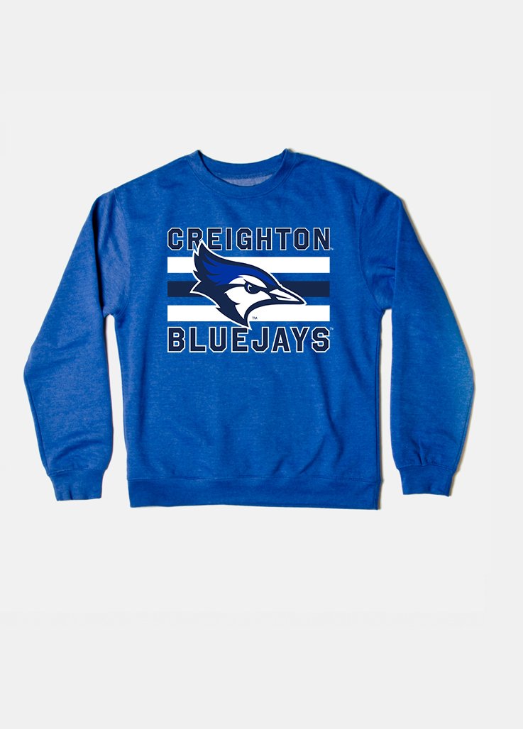 : Creighton University Bluejays Stained Striped Custom