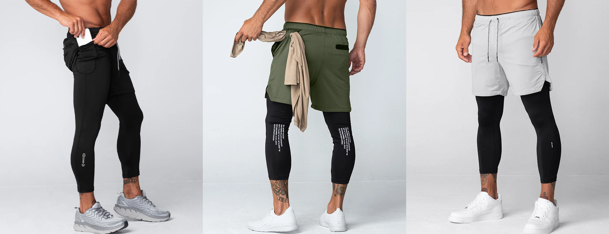 BORN TOUGH AIR PRO MEN'S SHORTS WITH LEGGING LINER