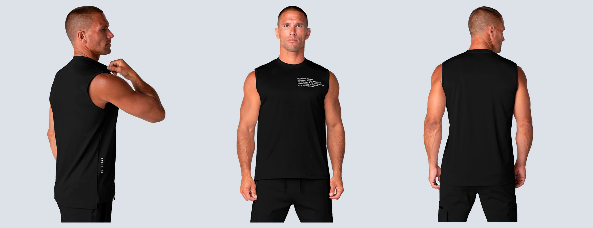 Born Tough Momentum Running Sleeveless T-Shirt for Men