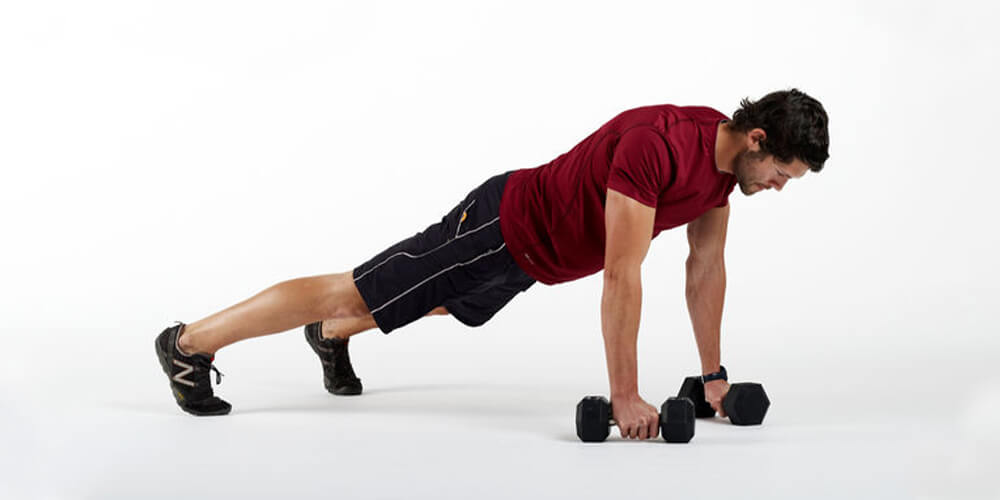 Push-Ups With Kettlebells or Dumbbells