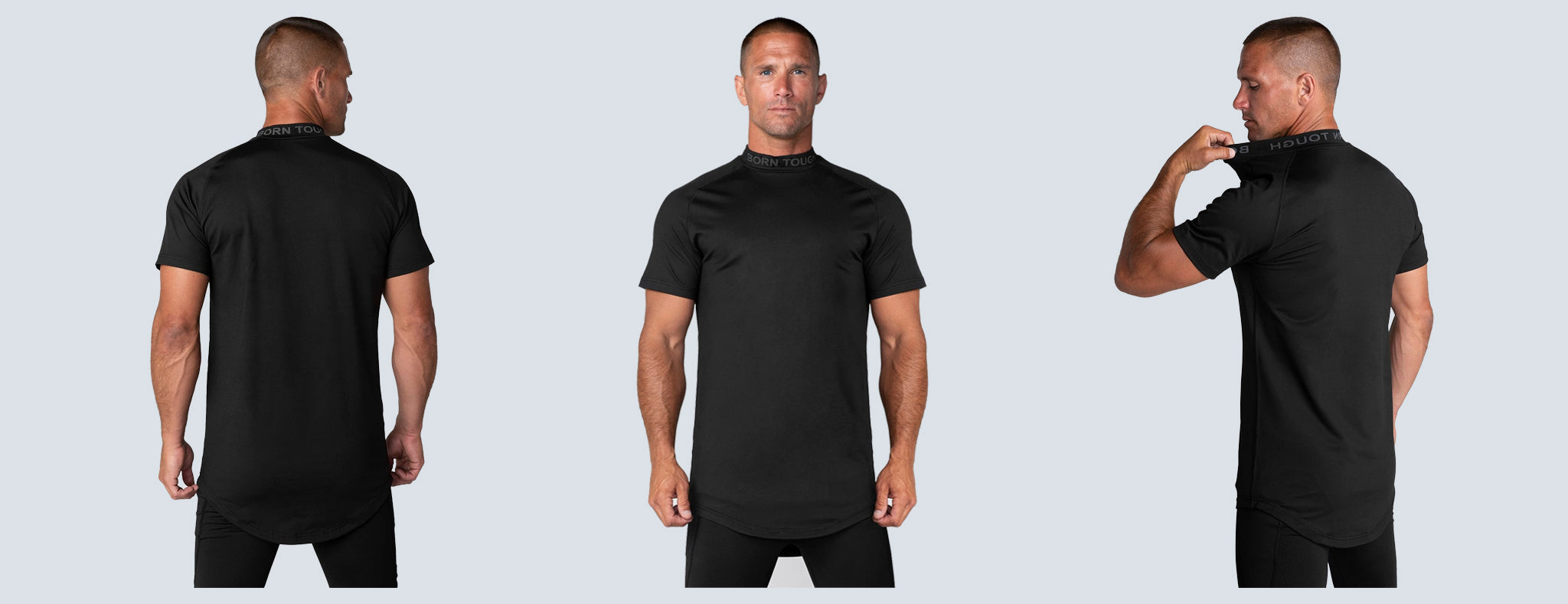 Born Tough Mock Neck Short Sleeve Compression Shirt