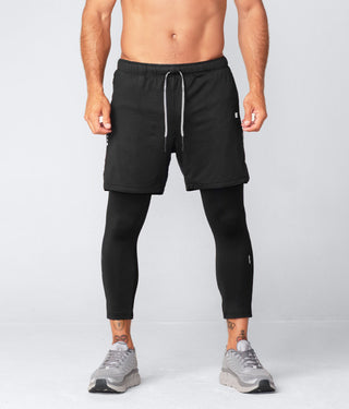 Born Tough Mens Compression Gym Workout Shorts Black