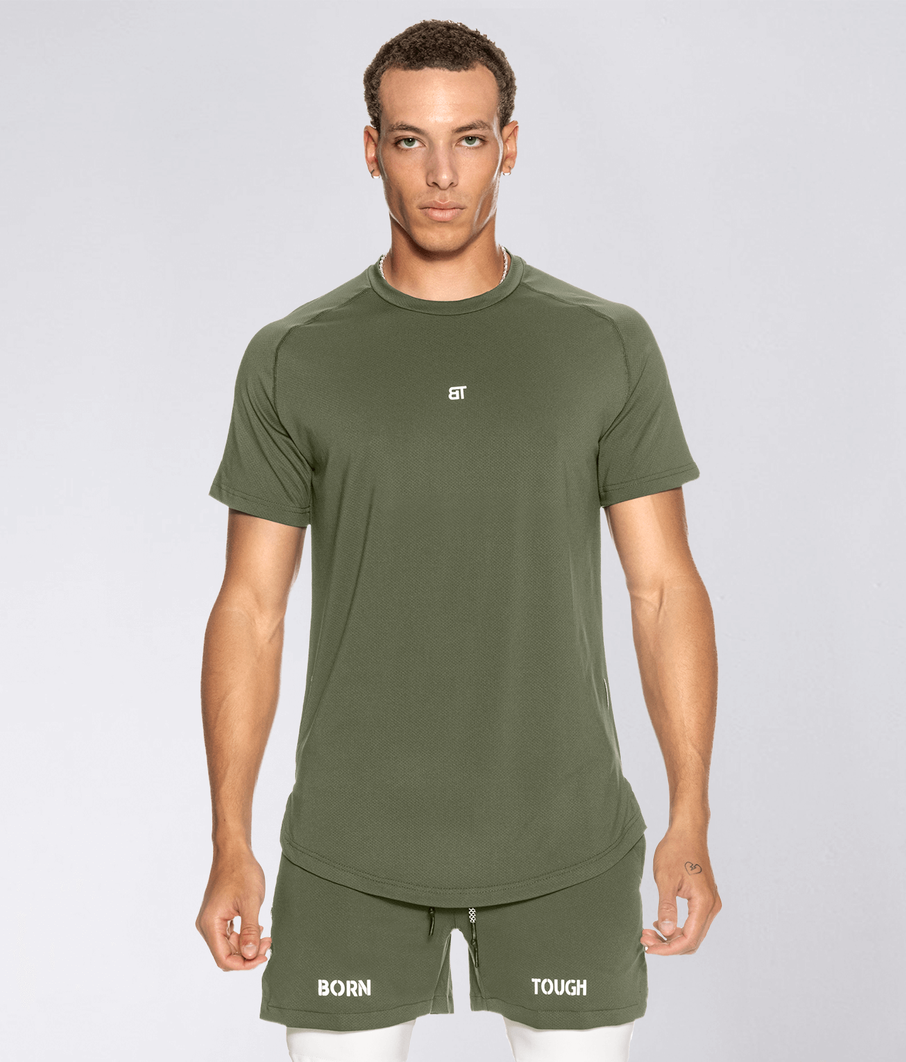 mengsel Door blootstelling Born Tough Air Pro™ Military Green Bodybuilding T-Shirt For Men