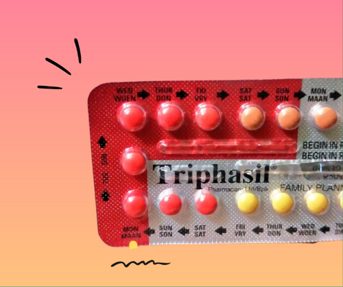 Image of a Triphasil pill 