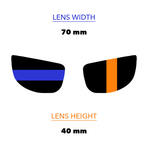 OutLaw Eyewear Fugitive TAC Lens Dimensions
