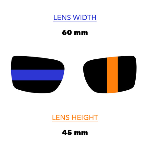 OutLaw Eyewear Raider TAC Lens Dimensions