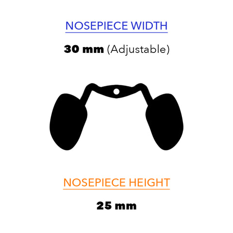 OutLaw Eyewear Raider TAC Nosepiece Dimensions