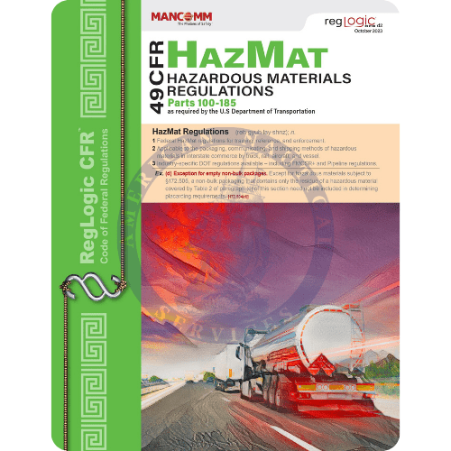 Mancomm 49 CFR: Transportation, Parts 100-185 (US Hazmat Regs) Millennium d2, October 2023