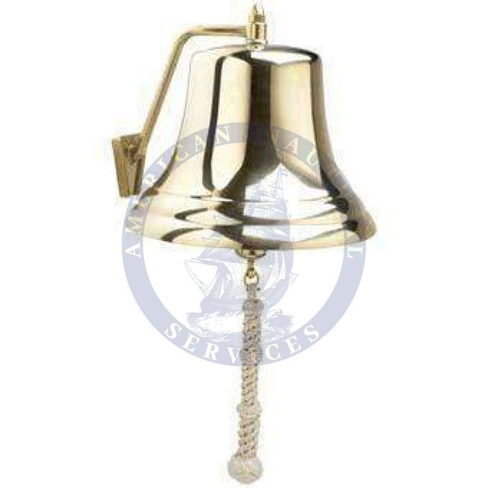 12" Brass Bell With White Lanyard (Weems & Plath 12000)