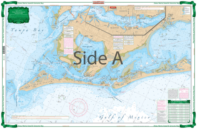 Anna Maria Sound and Sarasota Bay Large Print Navigation Chart 21E