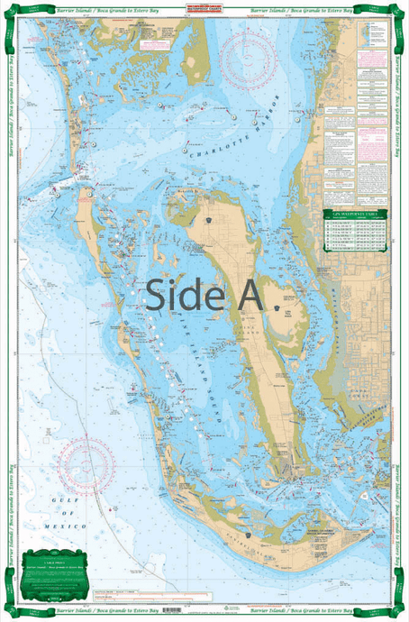 Barrier Islands Boca Grande to Estero Bay Large Print Navigation Chart 25E