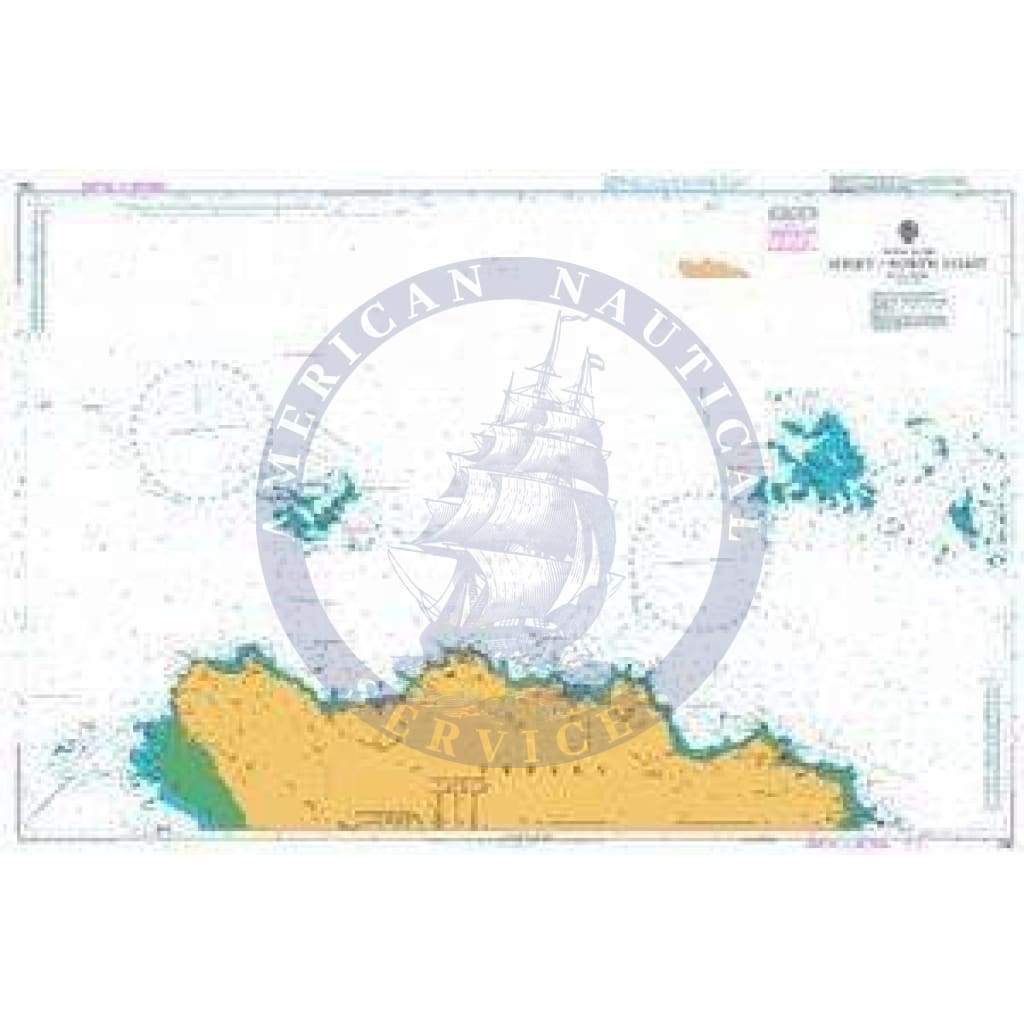 British Admiralty Nautical Chart 1136: Jersey - North Coast