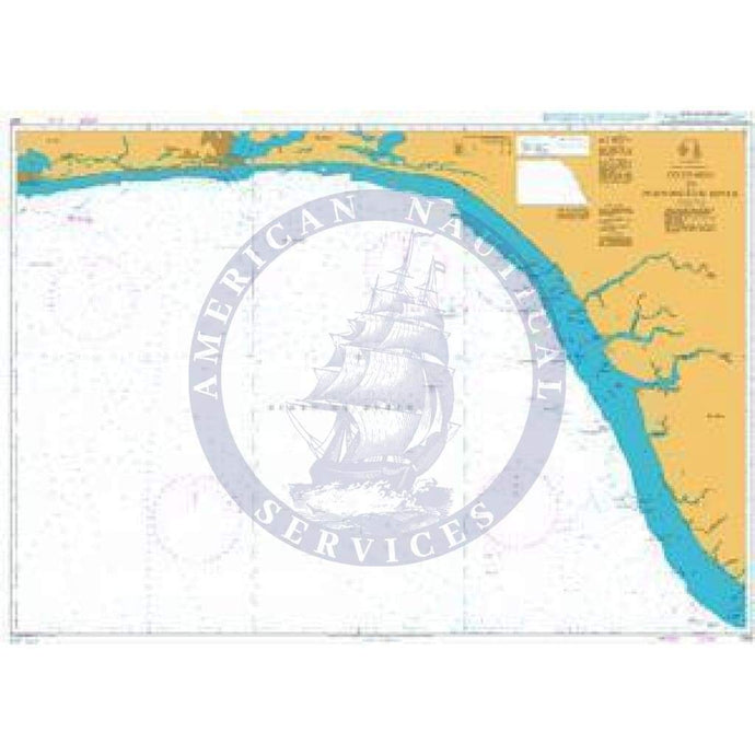 British Admiralty Nautical Chart 1385: Cotonou to Pennington River
