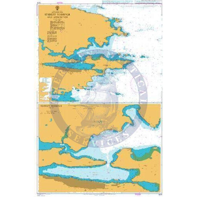 British Admiralty Nautical Chart 1614: South Atlantic Ocean - East Falkland Island, Stanley Harbour and Approaches. Stanley Harbour