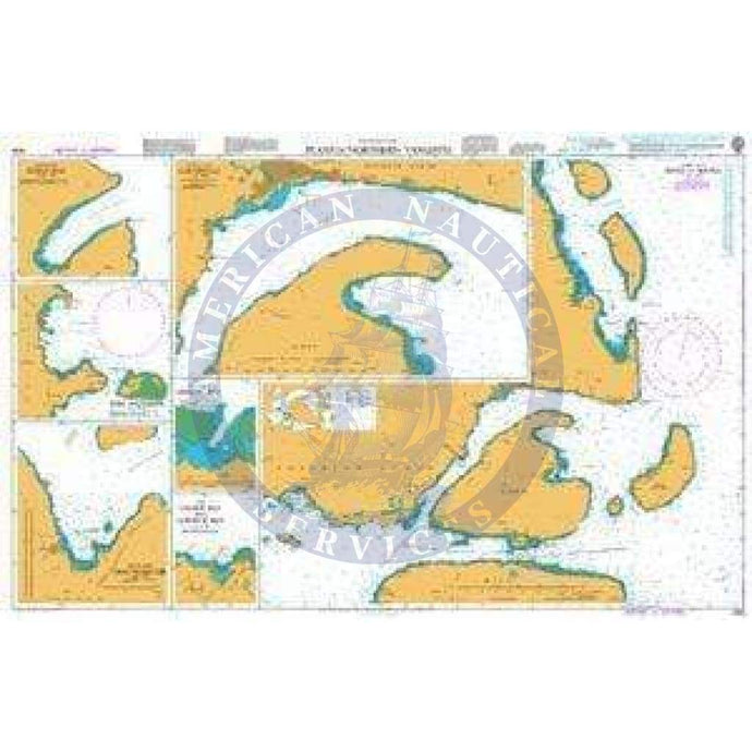 British Admiralty Nautical Chart 1638: South Pacific Ocean, Plans in Northern Vanuatu
