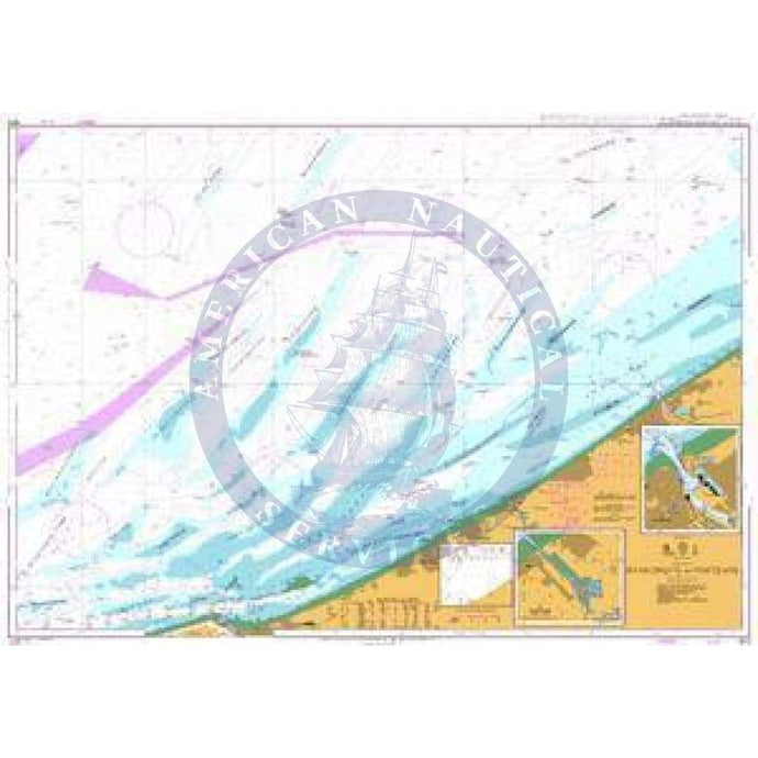 British Admiralty Nautical Chart 1873: North Sea, Dunkerque to Oostende