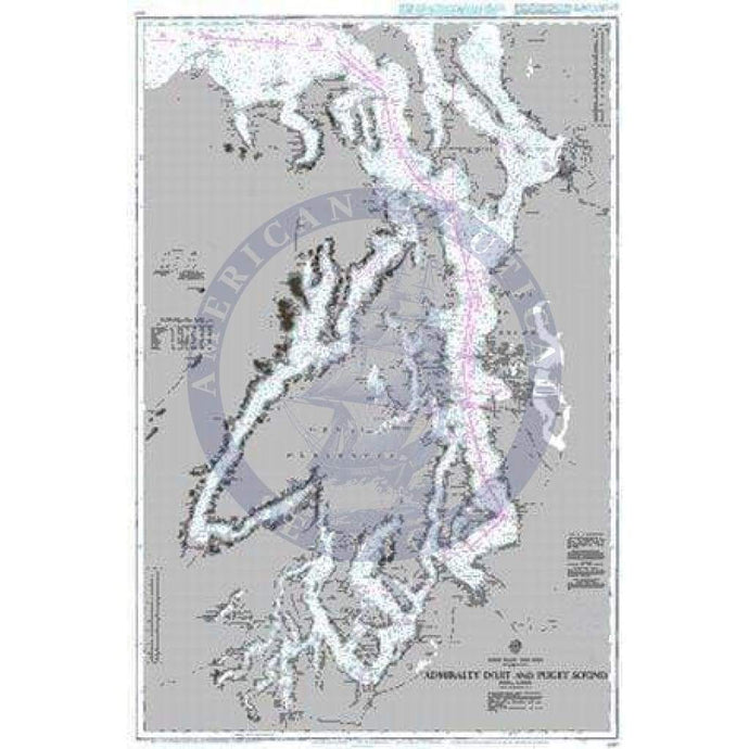 British Admiralty Nautical Chart 1947: United States - West Coast, Washington, Admiralty Inlet and Puget Sound