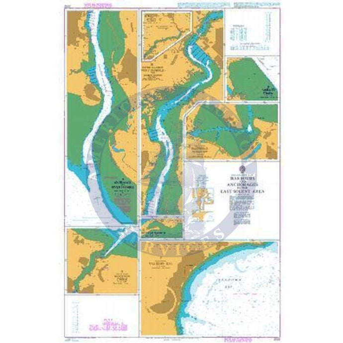 British Admiralty Nautical Chart 2022: Harbours and Anchorages in the East Solent Area