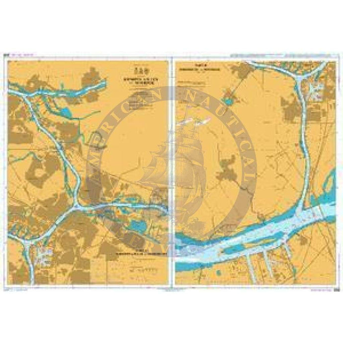 British Admiralty Nautical Chart 209: Netherlands, Krimpen A/D Lek to Moerdijk