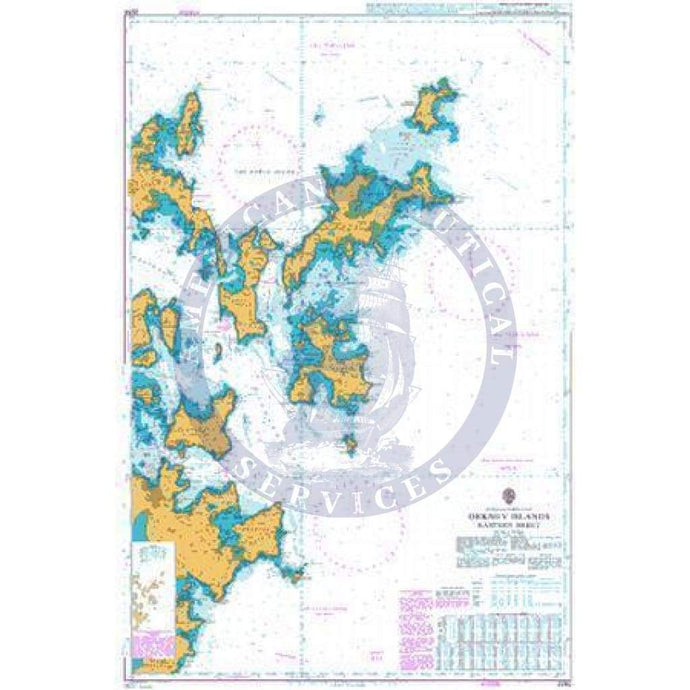 British Admiralty Nautical Chart 2250: Orkney Islands Eastern Sheet