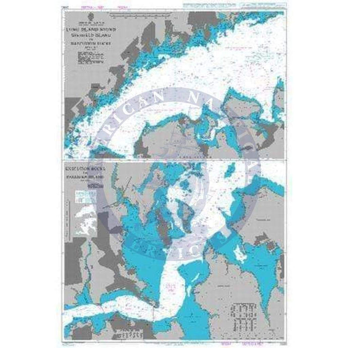 British Admiralty Nautical Chart 2580: Long Island Sound Sheffield Island to Execution Rocks