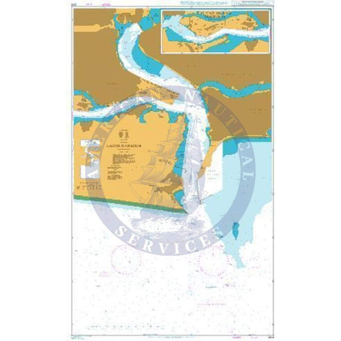 British Admiralty Nautical Chart 2812: Nigeria, Lagos Harbour. Tin Can Island Terminal