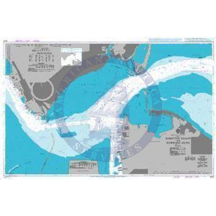 British Admiralty Nautical Chart  2813: Hampton Roads and Newport News