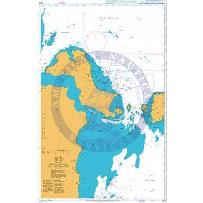 British Admiralty Nautical Chart  2873: Indonesia, Selat Gelasa and Approaches