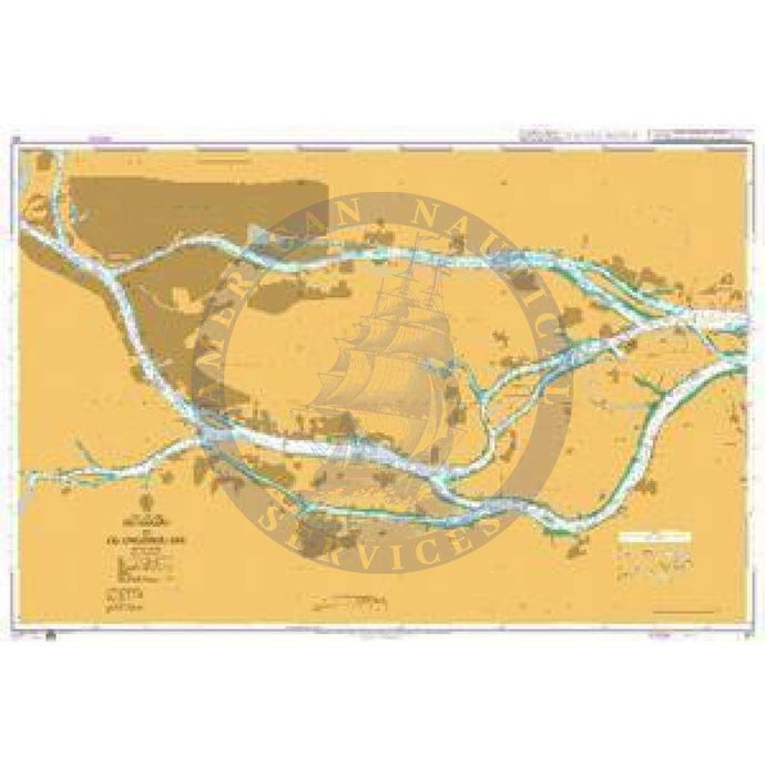 British Admiralty Nautical Chart 347: China - Zhu Jiang, Huangpu to Guangzhou Shi