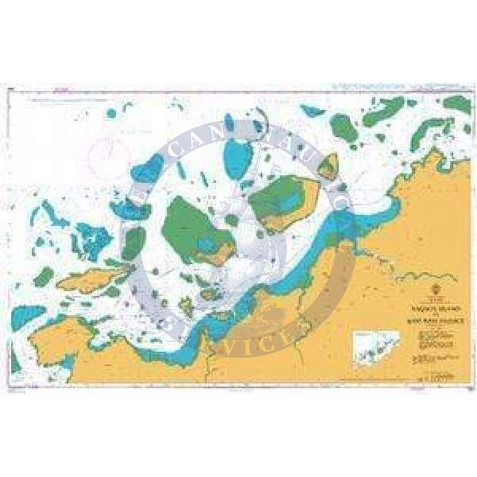 British Admiralty Nautical Chart 385: Yaqaga Island to Ravi Ravi Passage