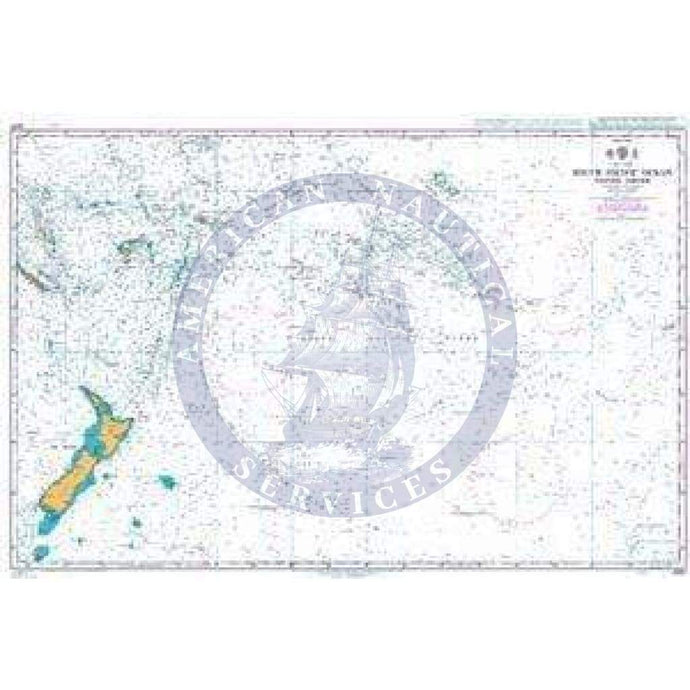 British Admiralty Nautical Chart 4061: South Pacific Ocean, Western Portion