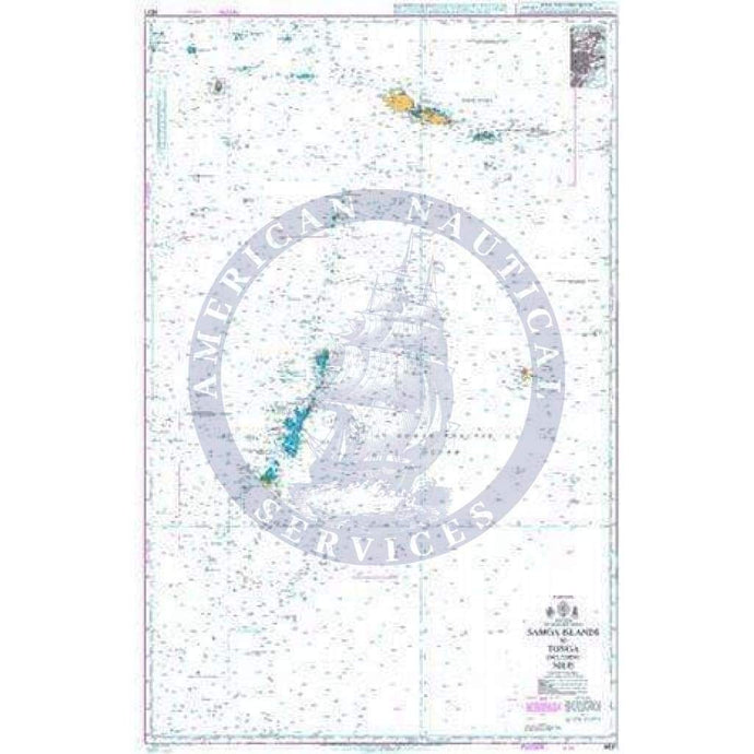 British Admiralty Nautical Chart 4631: Samoa Islands to Tonga including Niue
