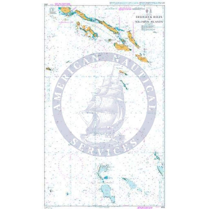 British Admiralty Nautical Chart 4634: Pacific Ocean, Frederick Reefs to Solomon Islands