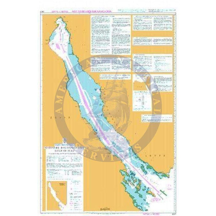 British Admiralty Nautical Chart 5501: Mariners' Routeing Guide - Gulf of Suez