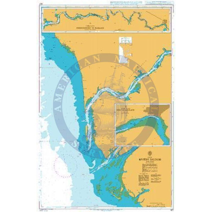 British Admiralty Nautical Chart 607: Riviere Saloum