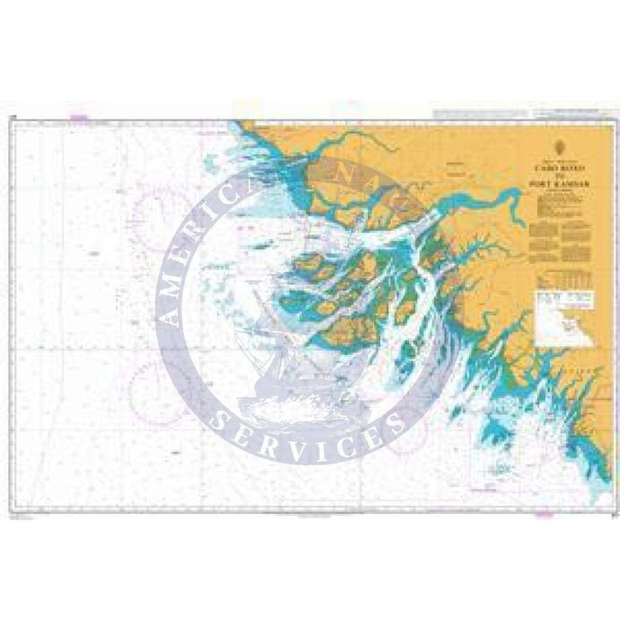 British Admiralty Nautical Chart  611: Cabo Roxo to Port Kamsar