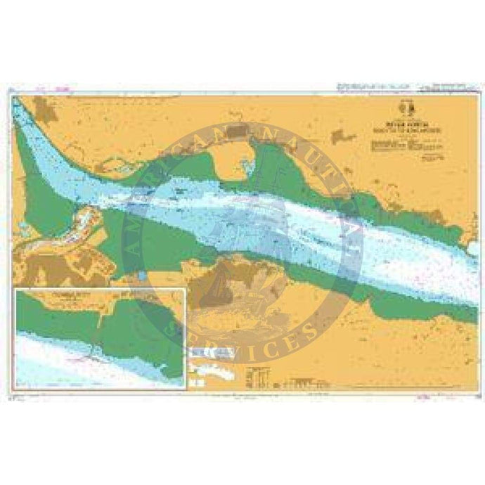 British Admiralty Nautical Chart 737: cotland - East Coast, River Forth Rosyth to Kincardine. Crombie Jetty