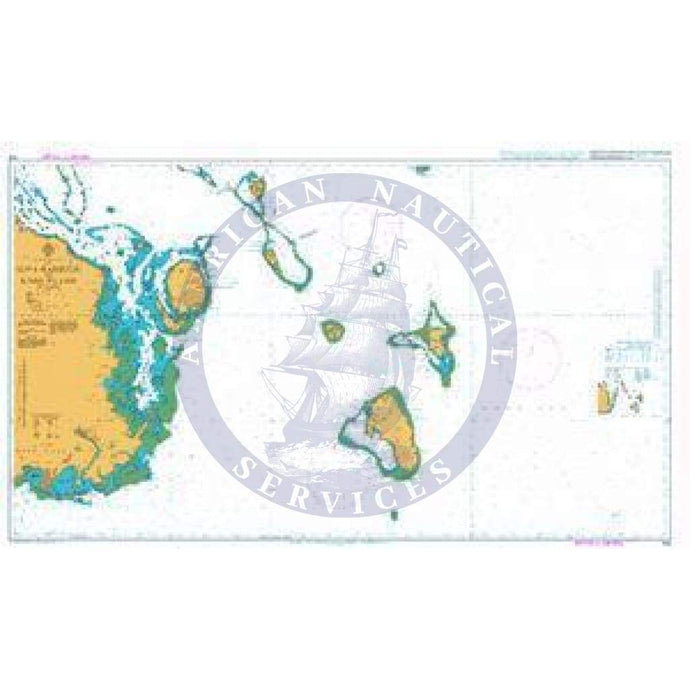 British Admiralty Nautical Chart 744: South Pacific Ocean, Fiji, Suva Harbour to Koro Island
