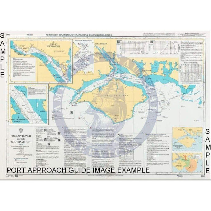 British Admiralty Nautical Chart 8094: Port Approach Guide Ingeniero White Nacional Galvan