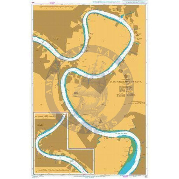 British Admiralty Nautical Chart 993: Gulf of Thailand, Mae Nam Chao Phraya