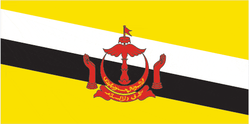 Brunei Country Flag