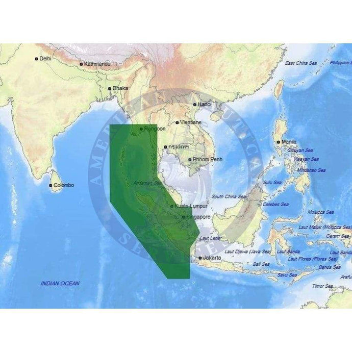 C-Map 4D Chart AS-D208: Andaman Sea and Malacca Strait