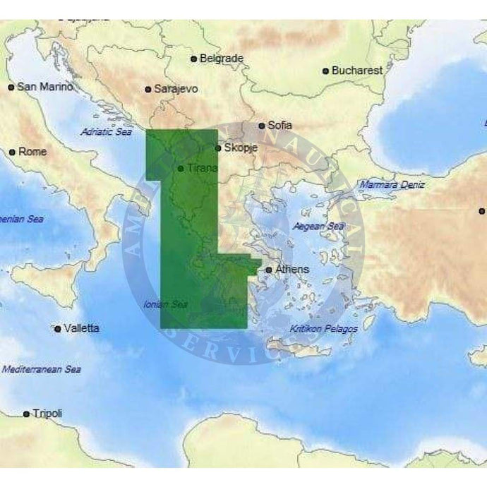 C-Map 4D Chart EM-D151 : Greece West Coasts, Albania-Montenegro