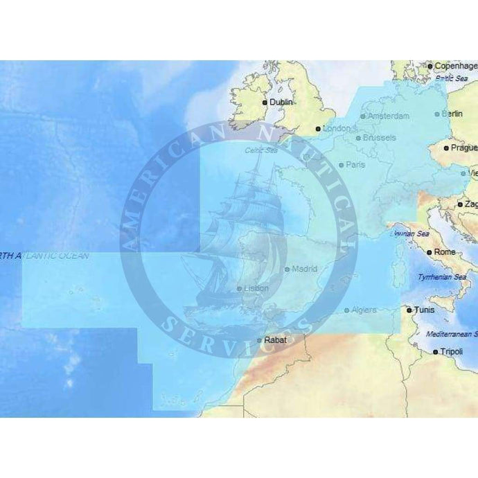 C-Map 4D Chart EW-D060: Central and West Europe Continental