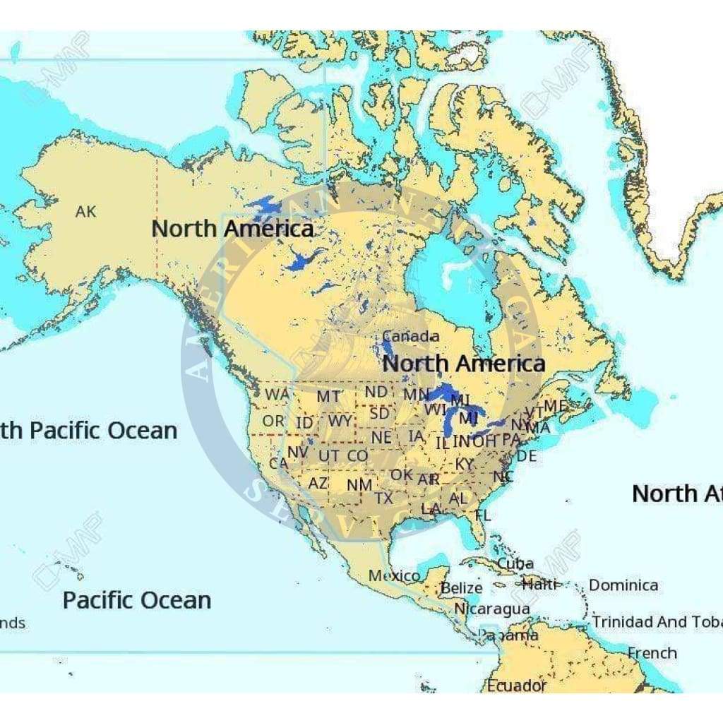 C Map 4d Chart Na D035 Pacific Coast Panama To Alaska