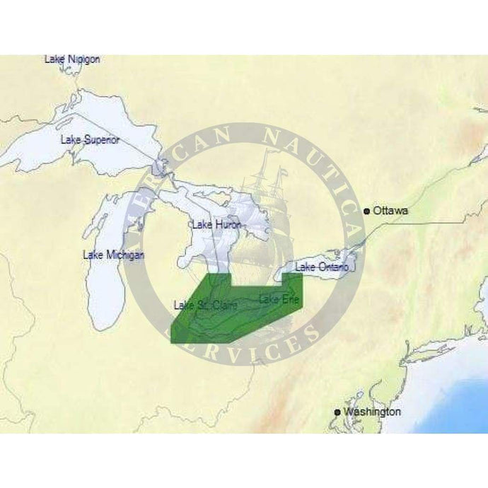 C-Map Max Chart NA-M053: Lake Erie And Lake St Clair (B)