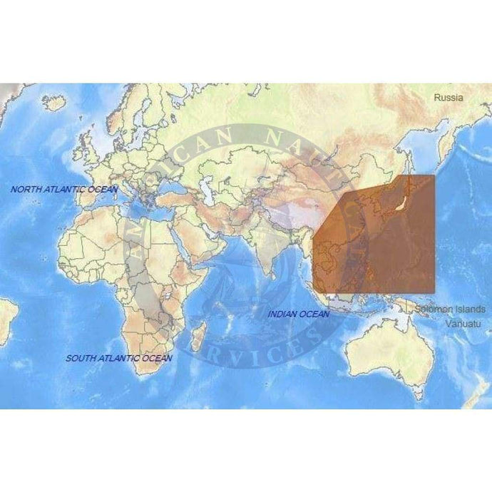 C-Map Max-N Chart AN-N050: Asian North Continental
